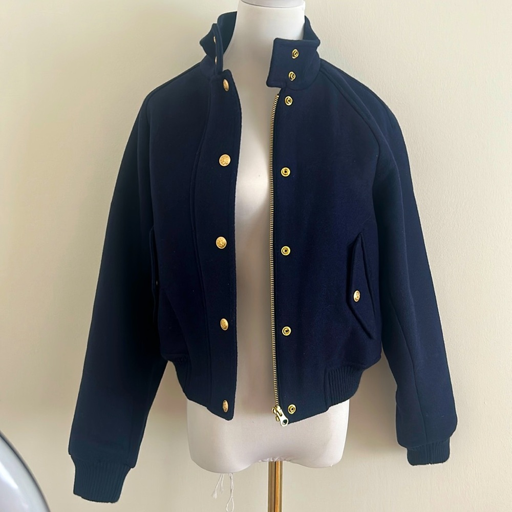 JCrew Flight Jacket in Italian Wool Blend